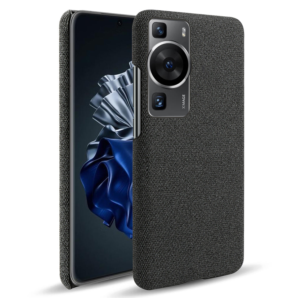 For Huawei P60 /  P60 Pro Solid Color Phone Case Hard PC + Cloth Shockproof Non-Slip Cover