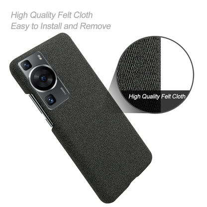 For Huawei P60 /  P60 Pro Solid Color Phone Case Hard PC + Cloth Shockproof Non-Slip Cover
