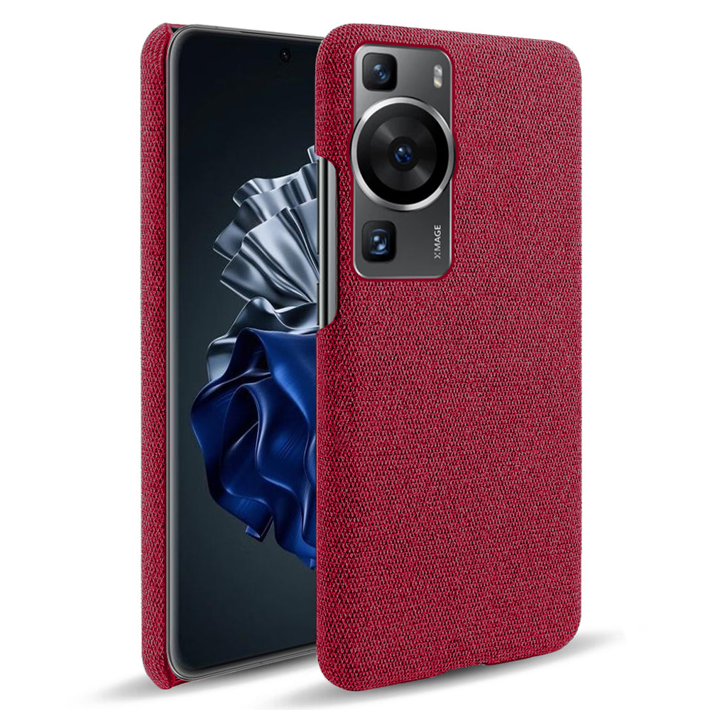 For Huawei P60 /  P60 Pro Solid Color Phone Case Hard PC + Cloth Shockproof Non-Slip Cover