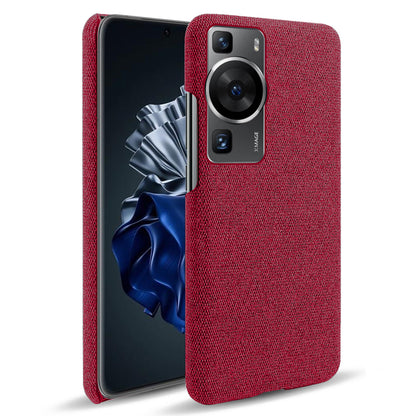 For Huawei P60 /  P60 Pro Solid Color Phone Case Hard PC + Cloth Shockproof Non-Slip Cover