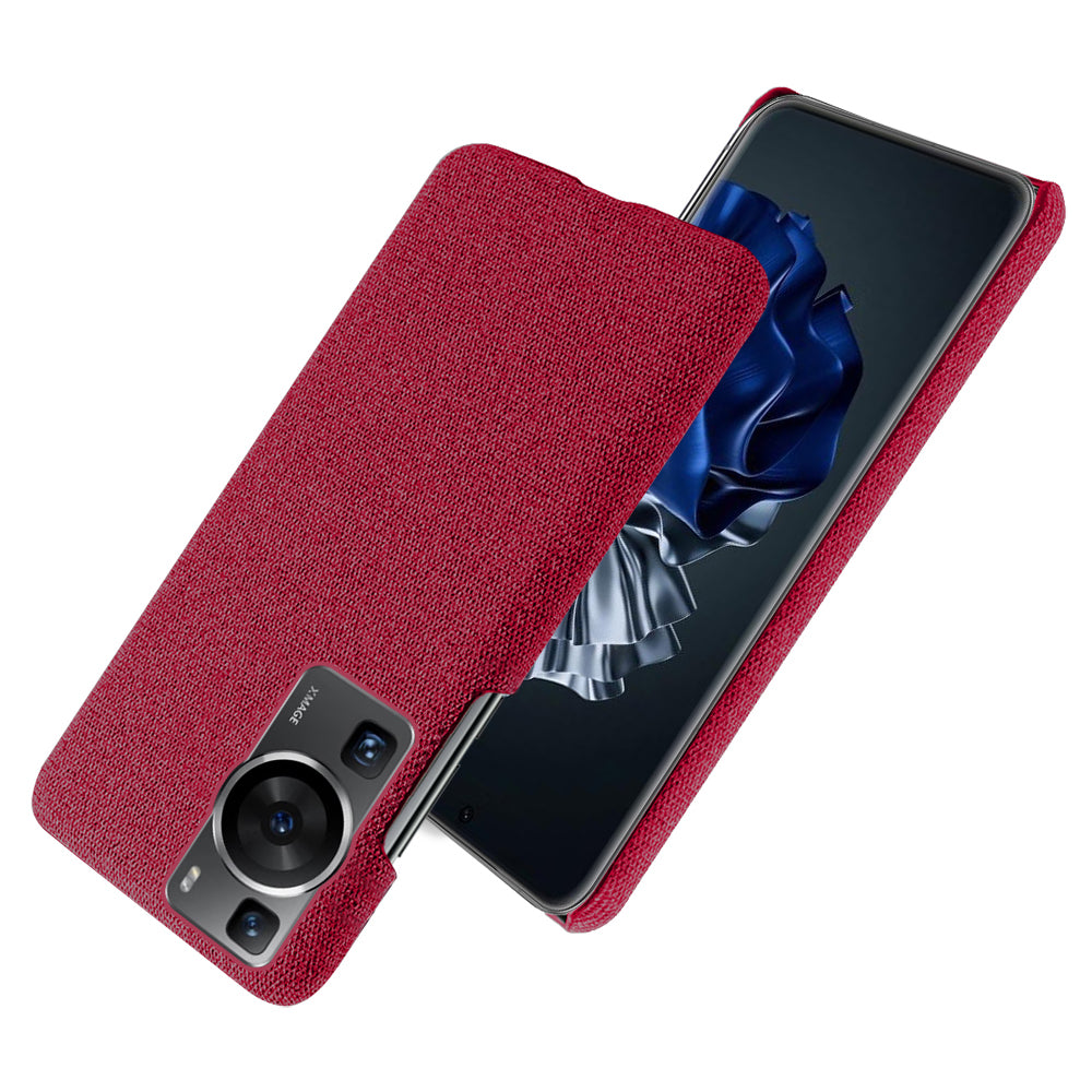 For Huawei P60 /  P60 Pro Solid Color Phone Case Hard PC + Cloth Shockproof Non-Slip Cover