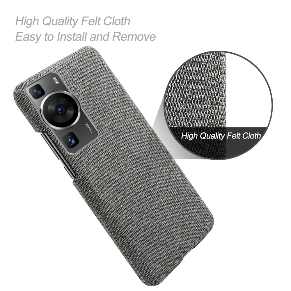 For Huawei P60 /  P60 Pro Solid Color Phone Case Hard PC + Cloth Shockproof Non-Slip Cover