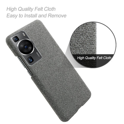 For Huawei P60 /  P60 Pro Solid Color Phone Case Hard PC + Cloth Shockproof Non-Slip Cover