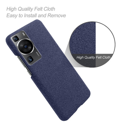 For Huawei P60 /  P60 Pro Solid Color Phone Case Hard PC + Cloth Shockproof Non-Slip Cover