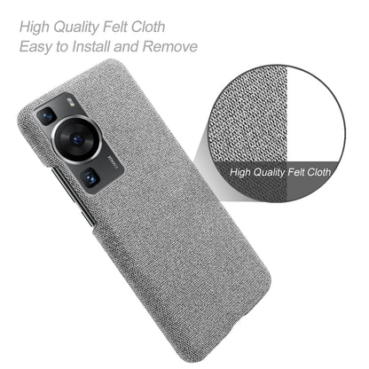 For Huawei P60 /  P60 Pro Solid Color Phone Case Hard PC + Cloth Shockproof Non-Slip Cover