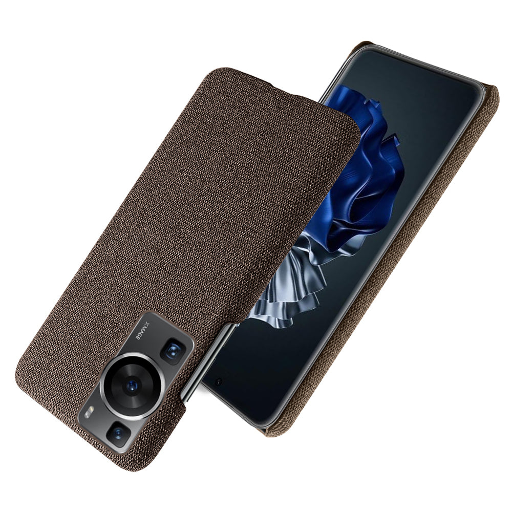 For Huawei P60 /  P60 Pro Solid Color Phone Case Hard PC + Cloth Shockproof Non-Slip Cover