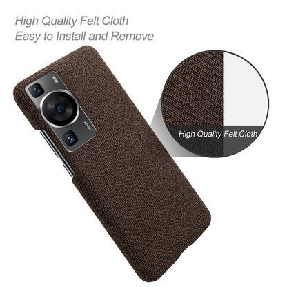 For Huawei P60 /  P60 Pro Solid Color Phone Case Hard PC + Cloth Shockproof Non-Slip Cover