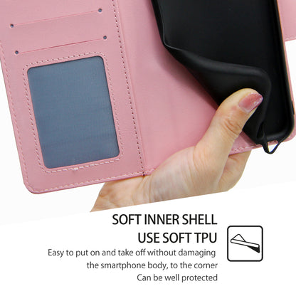 For vivo S16e 5G Textured PU Leather Protective Case Anti-Drop Wallet Phone Stand Shell