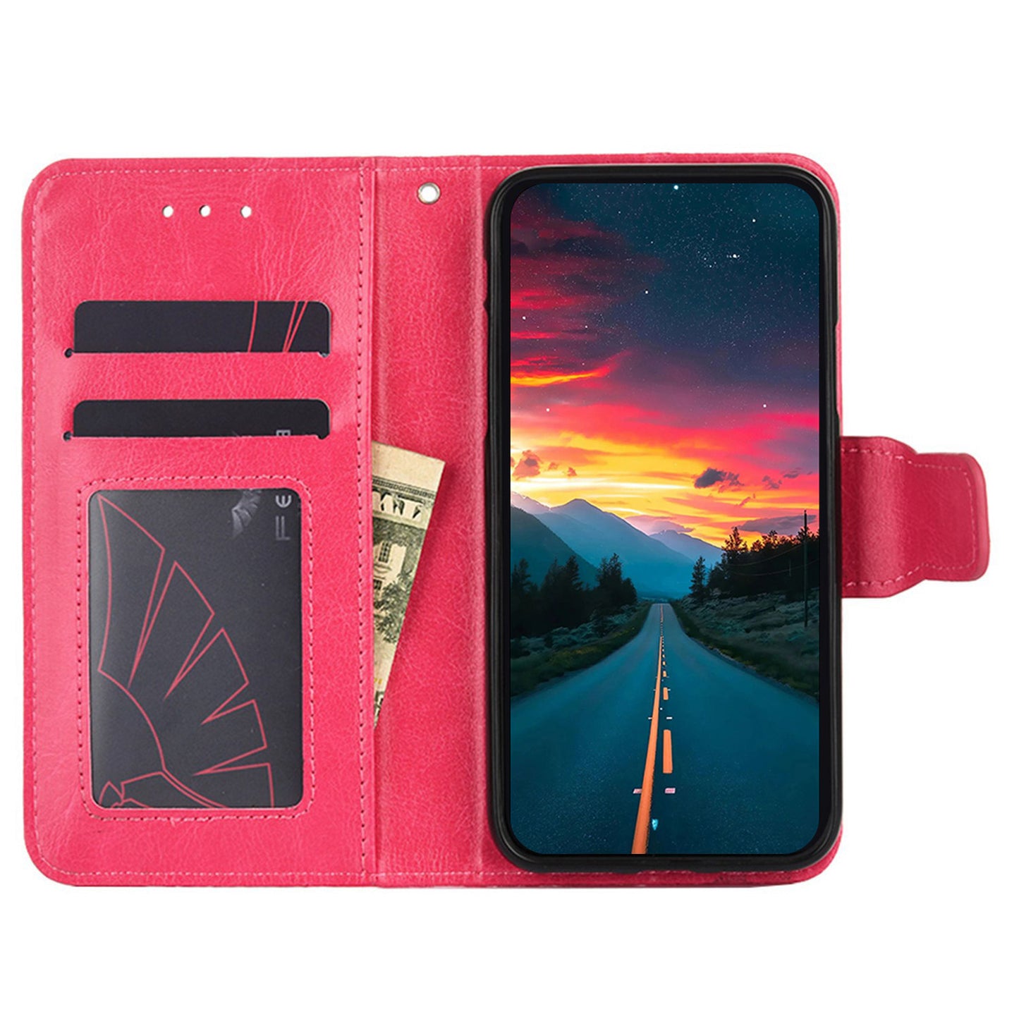 For vivo S16e 5G Textured PU Leather Protective Case Anti-Drop Wallet Phone Stand Shell