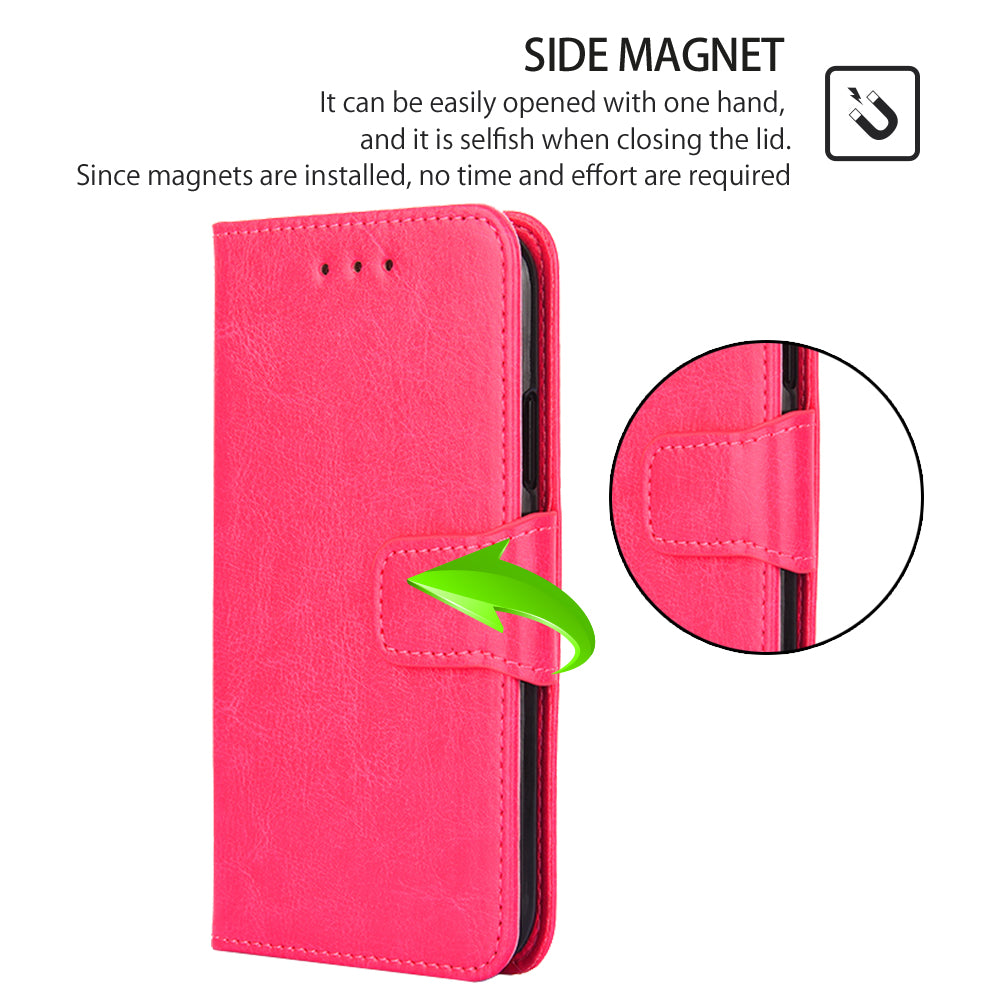 For vivo S16e 5G Textured PU Leather Protective Case Anti-Drop Wallet Phone Stand Shell