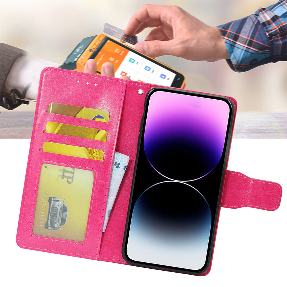 For vivo S16e 5G Textured PU Leather Protective Case Anti-Drop Wallet Phone Stand Shell