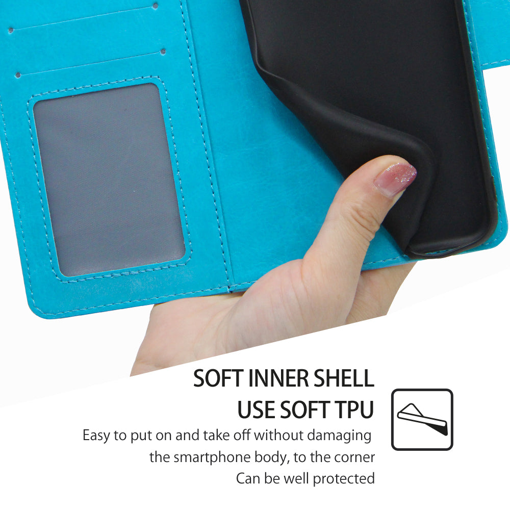 For vivo S16e 5G Textured PU Leather Protective Case Anti-Drop Wallet Phone Stand Shell