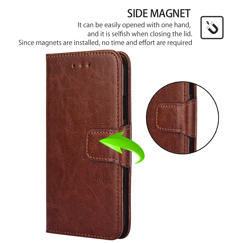 For vivo S16e 5G Textured PU Leather Protective Case Anti-Drop Wallet Phone Stand Shell