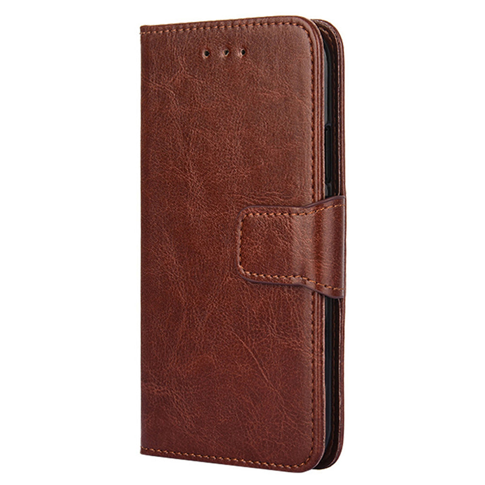 For vivo S16e 5G Textured PU Leather Protective Case Anti-Drop Wallet Phone Stand Shell