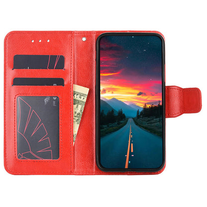 For vivo S16e 5G Textured PU Leather Protective Case Anti-Drop Wallet Phone Stand Shell
