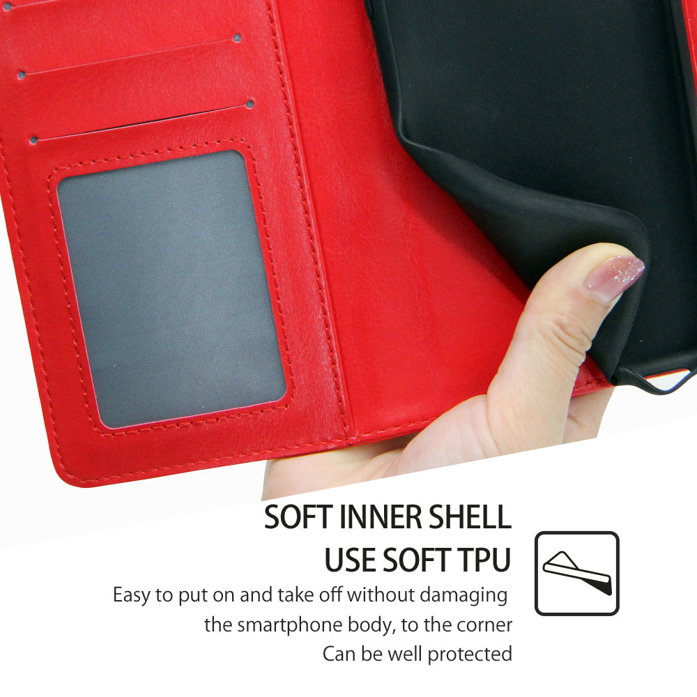 For vivo S16e 5G Textured PU Leather Protective Case Anti-Drop Wallet Phone Stand Shell