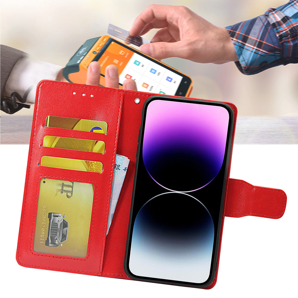 For vivo S16e 5G Textured PU Leather Protective Case Anti-Drop Wallet Phone Stand Shell