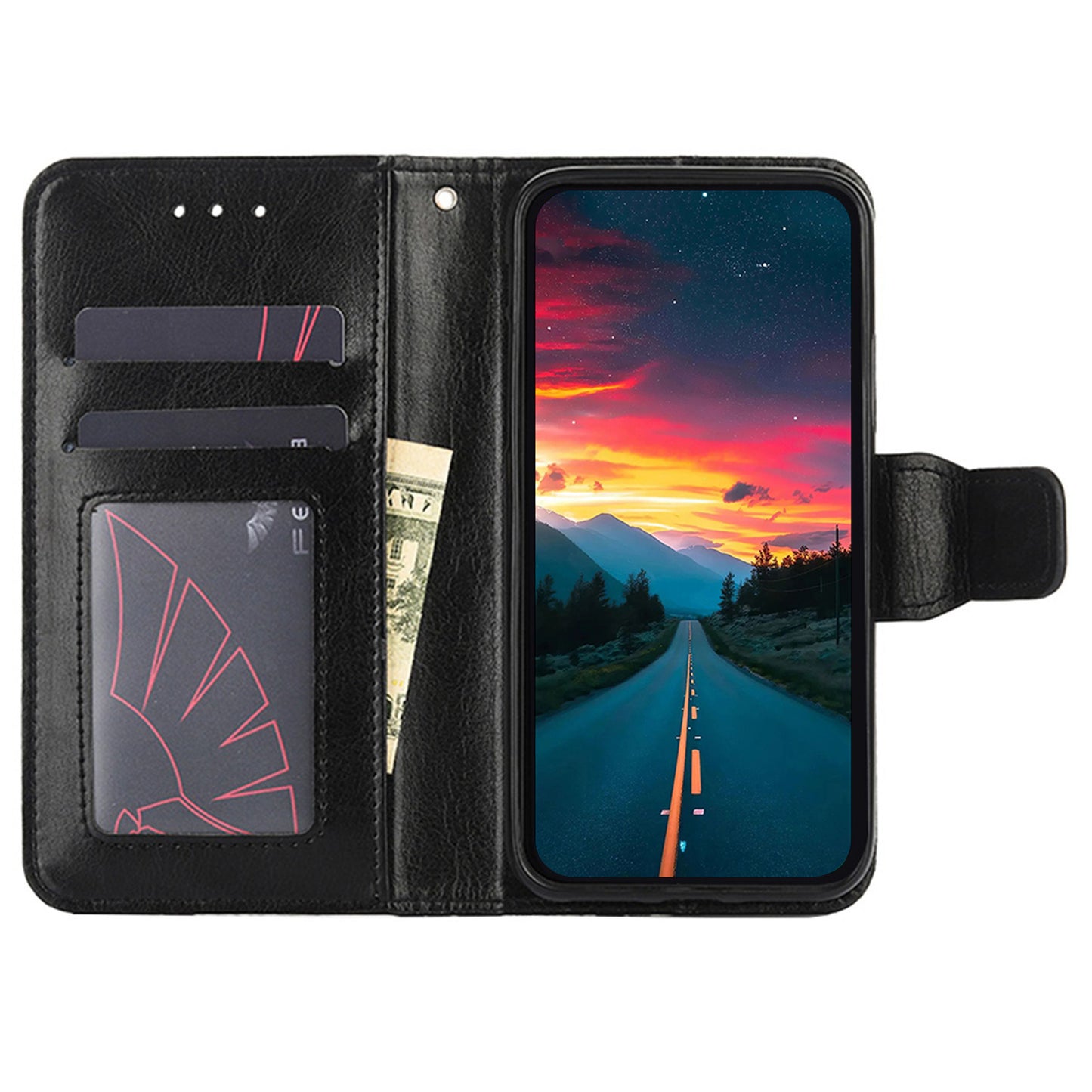 For vivo S16e 5G Textured PU Leather Protective Case Anti-Drop Wallet Phone Stand Shell