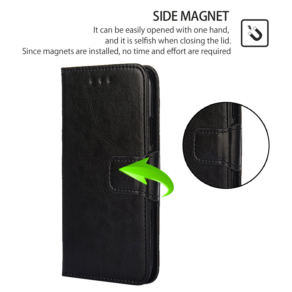 For vivo S16e 5G Textured PU Leather Protective Case Anti-Drop Wallet Phone Stand Shell
