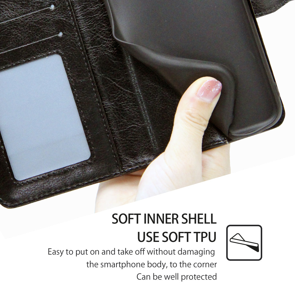 For vivo S16e 5G Textured PU Leather Protective Case Anti-Drop Wallet Phone Stand Shell