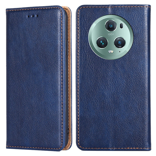 For Honor Magic5 Pro Drop Protection Wallet Stand Case Magnetic Closing PU Leather Phone Cover