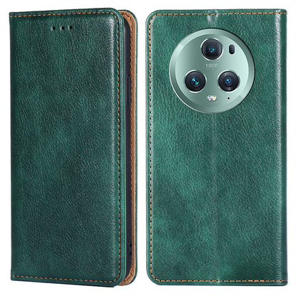 For Honor Magic5 Pro Drop Protection Wallet Stand Case Magnetic Closing PU Leather Phone Cover
