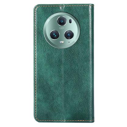 For Honor Magic5 Pro Drop Protection Wallet Stand Case Magnetic Closing PU Leather Phone Cover