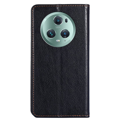 For Honor Magic5 Pro Drop Protection Wallet Stand Case Magnetic Closing PU Leather Phone Cover