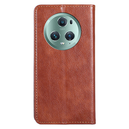 For Honor Magic5 Pro Drop Protection Wallet Stand Case Magnetic Closing PU Leather Phone Cover
