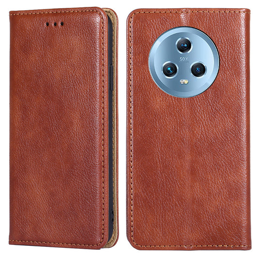 For Honor Magic5 PU Leather Phone Wallet Case Full Protection Phone Stand Cover