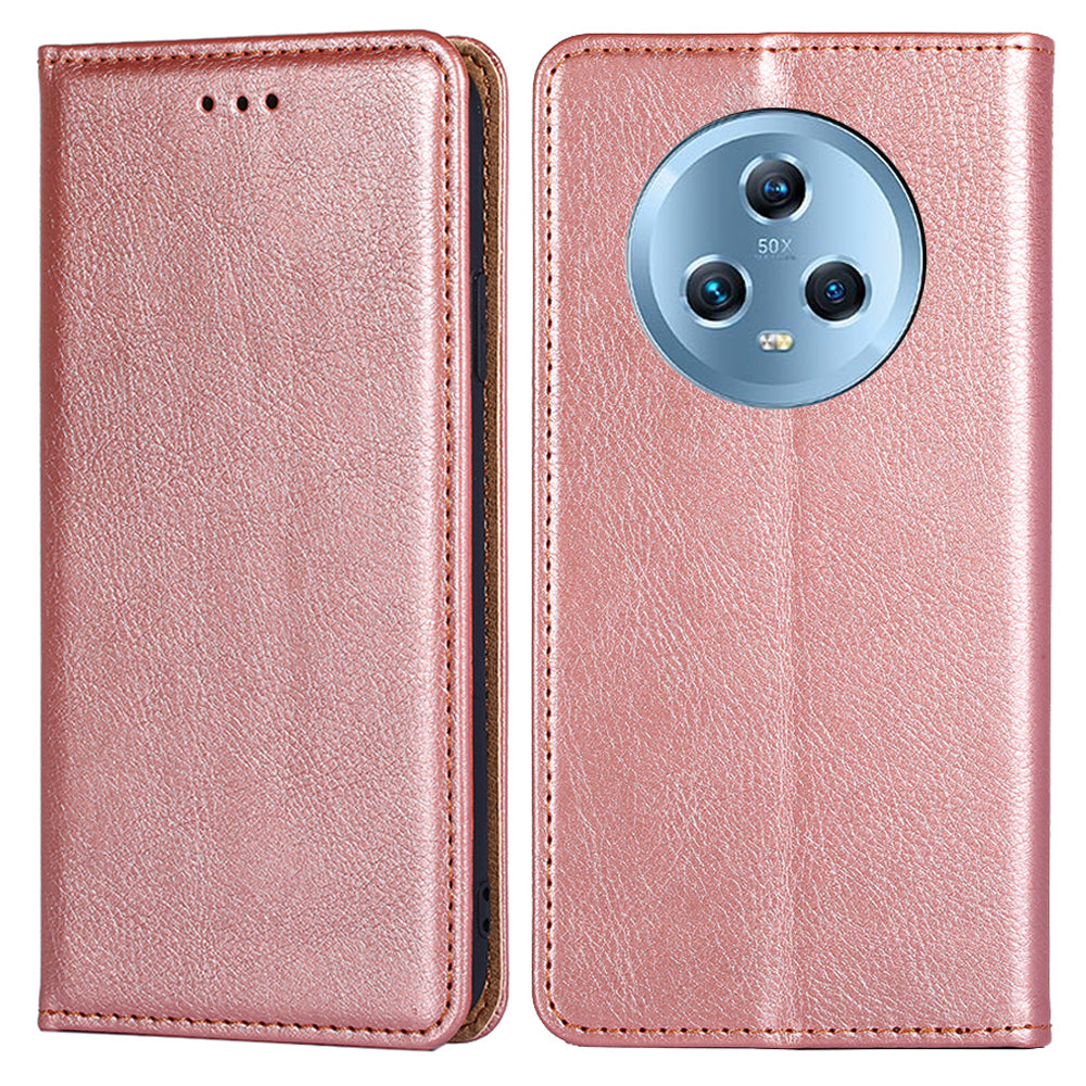 For Honor Magic5 PU Leather Phone Wallet Case Full Protection Phone Stand Cover