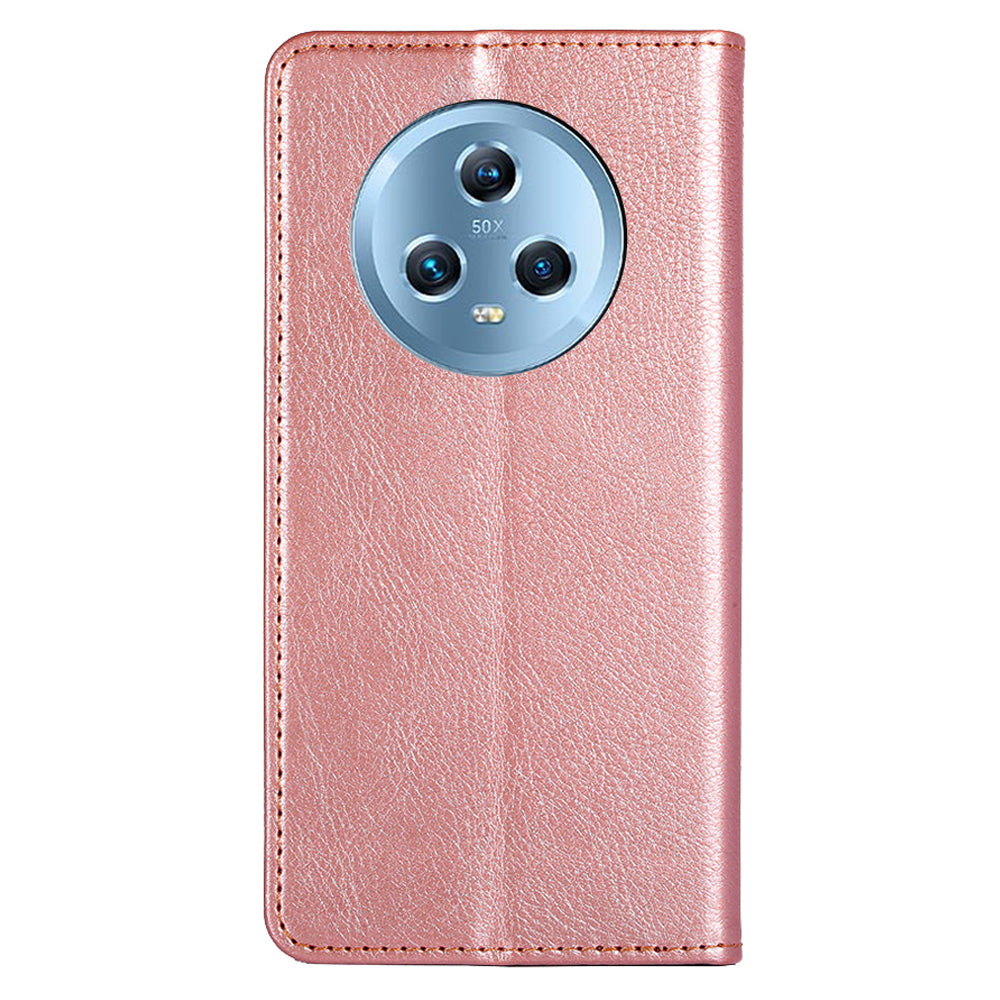 For Honor Magic5 PU Leather Phone Wallet Case Full Protection Phone Stand Cover