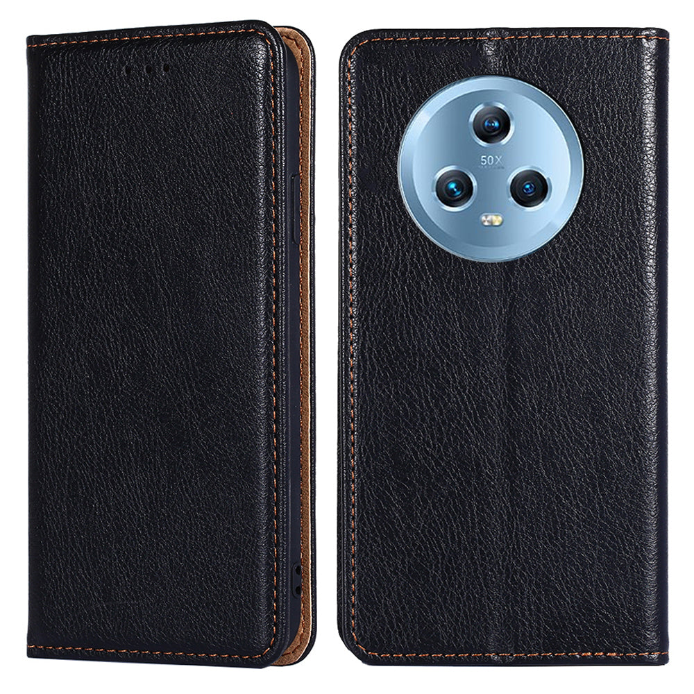 For Honor Magic5 PU Leather Phone Wallet Case Full Protection Phone Stand Cover