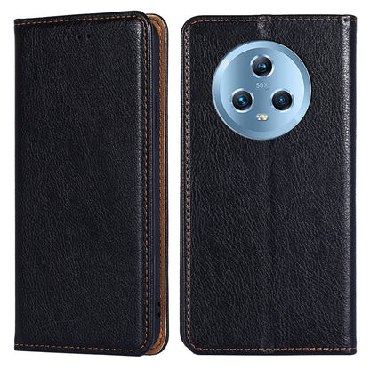 For Honor Magic5 PU Leather Phone Wallet Case Full Protection Phone Stand Cover
