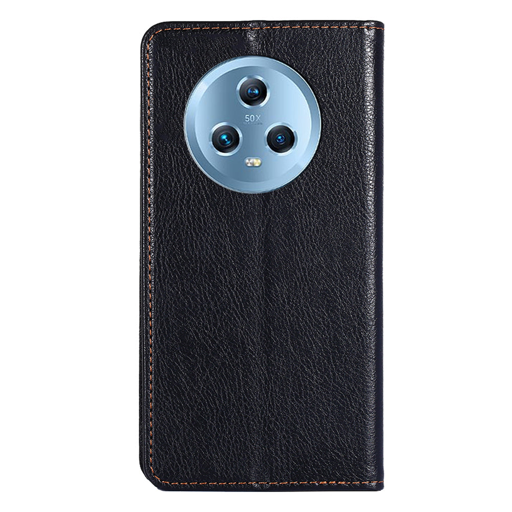 For Honor Magic5 PU Leather Phone Wallet Case Full Protection Phone Stand Cover