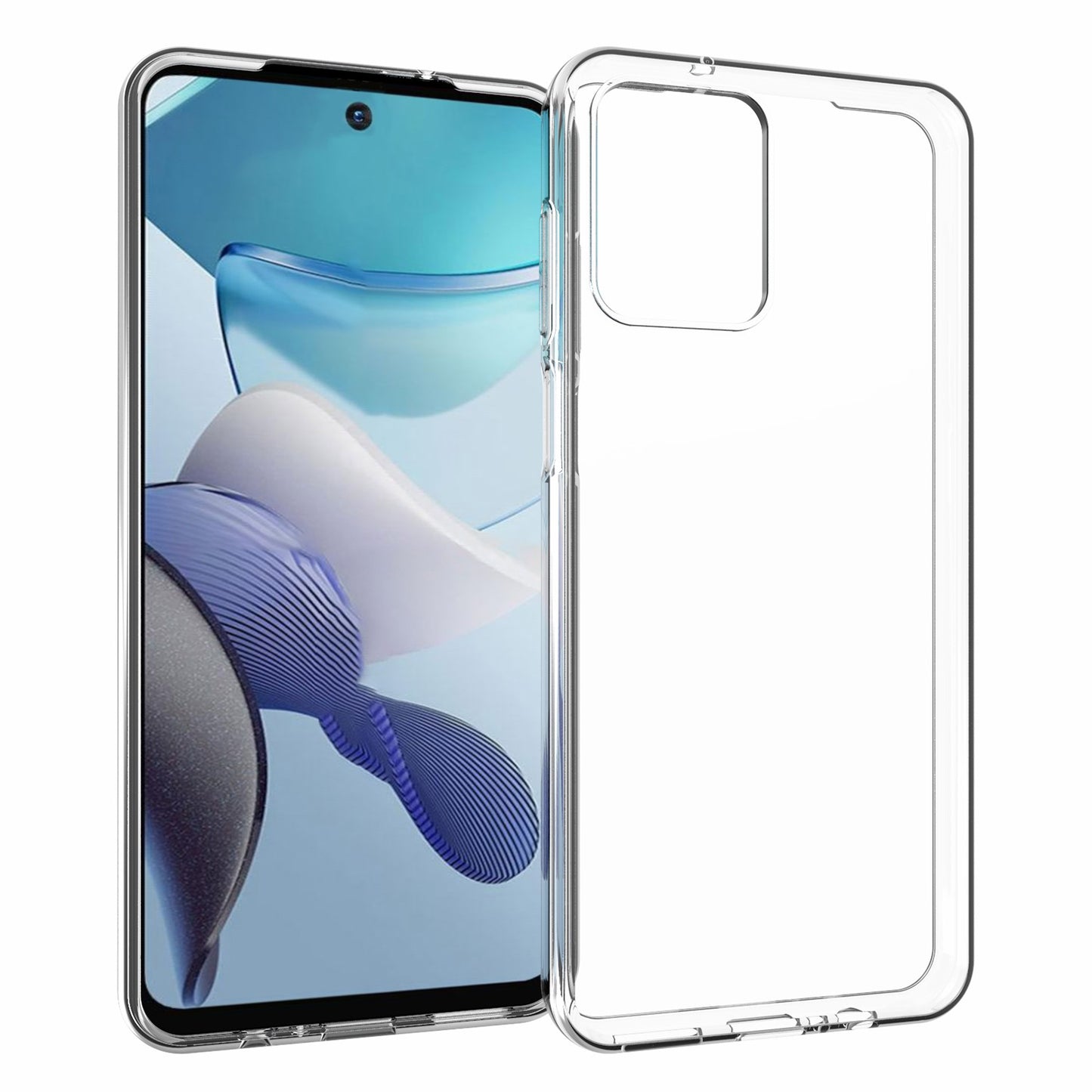 Mobile Phone Cover for Motorola Moto G53 5G Glossy Watermark-Free Transparent TPU Phone Case