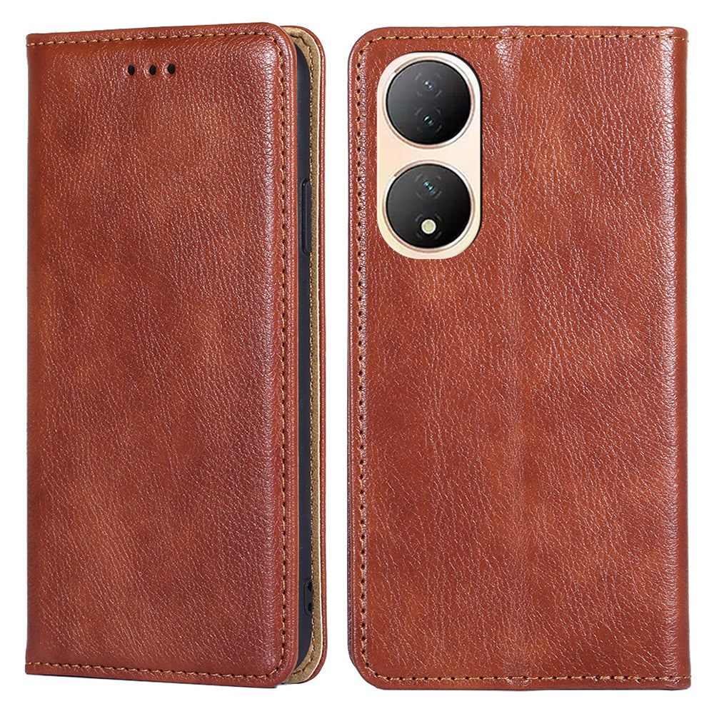 For vivo Y100 5G PU Leather Flip Wallet Case Stand Magnetic Protective Phone Cover