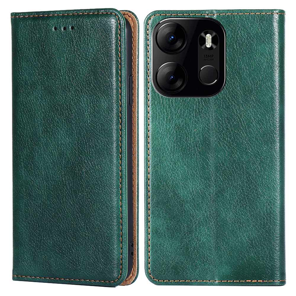 For Tecno Spark Go 2023 4G PU Leather Stand Wallet Case Stand Magnetic Shockproof Phone Cover