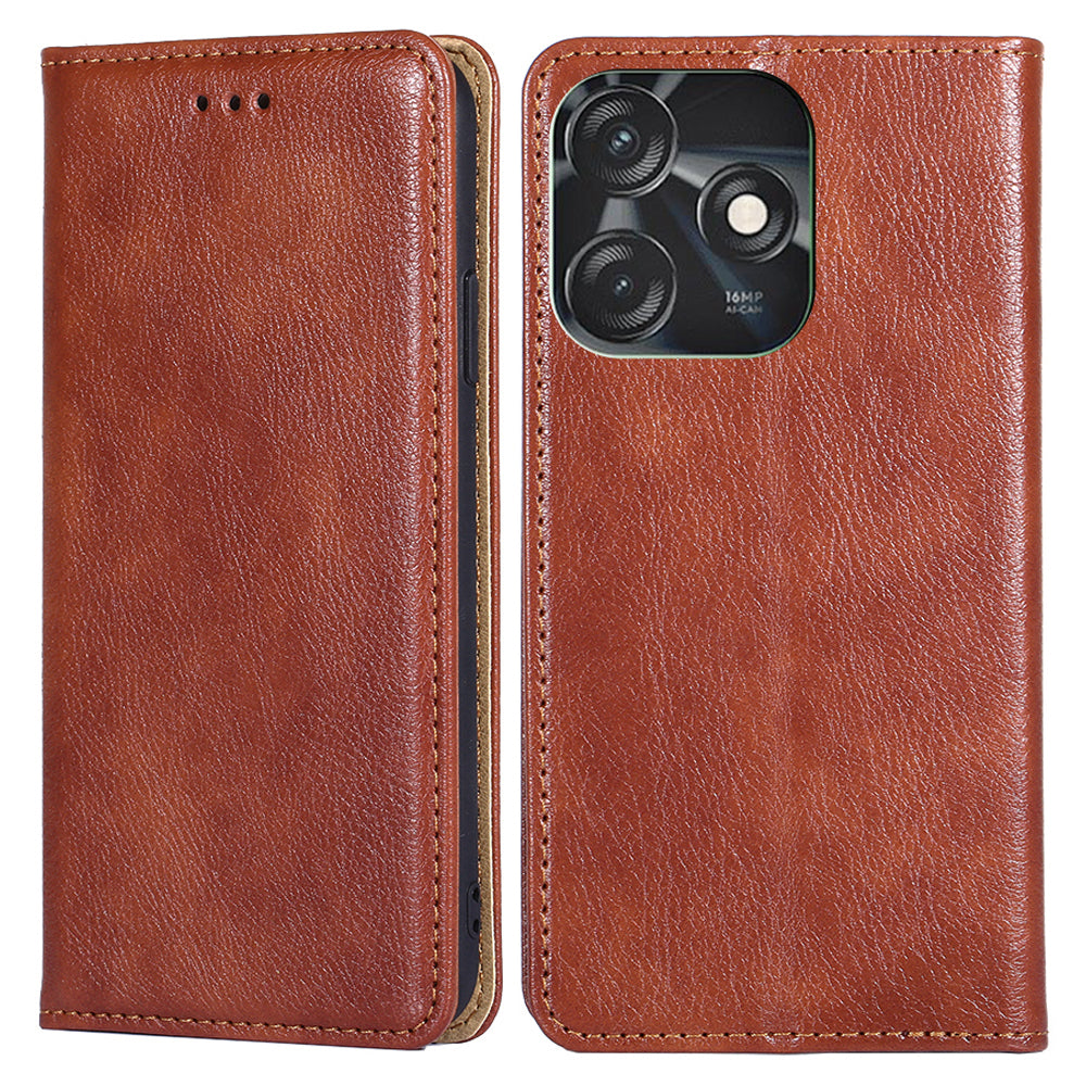 For Tecno Spark 10C 4G Leather Wallet Case Flip Stand Magnetic Closing Phone Cover
