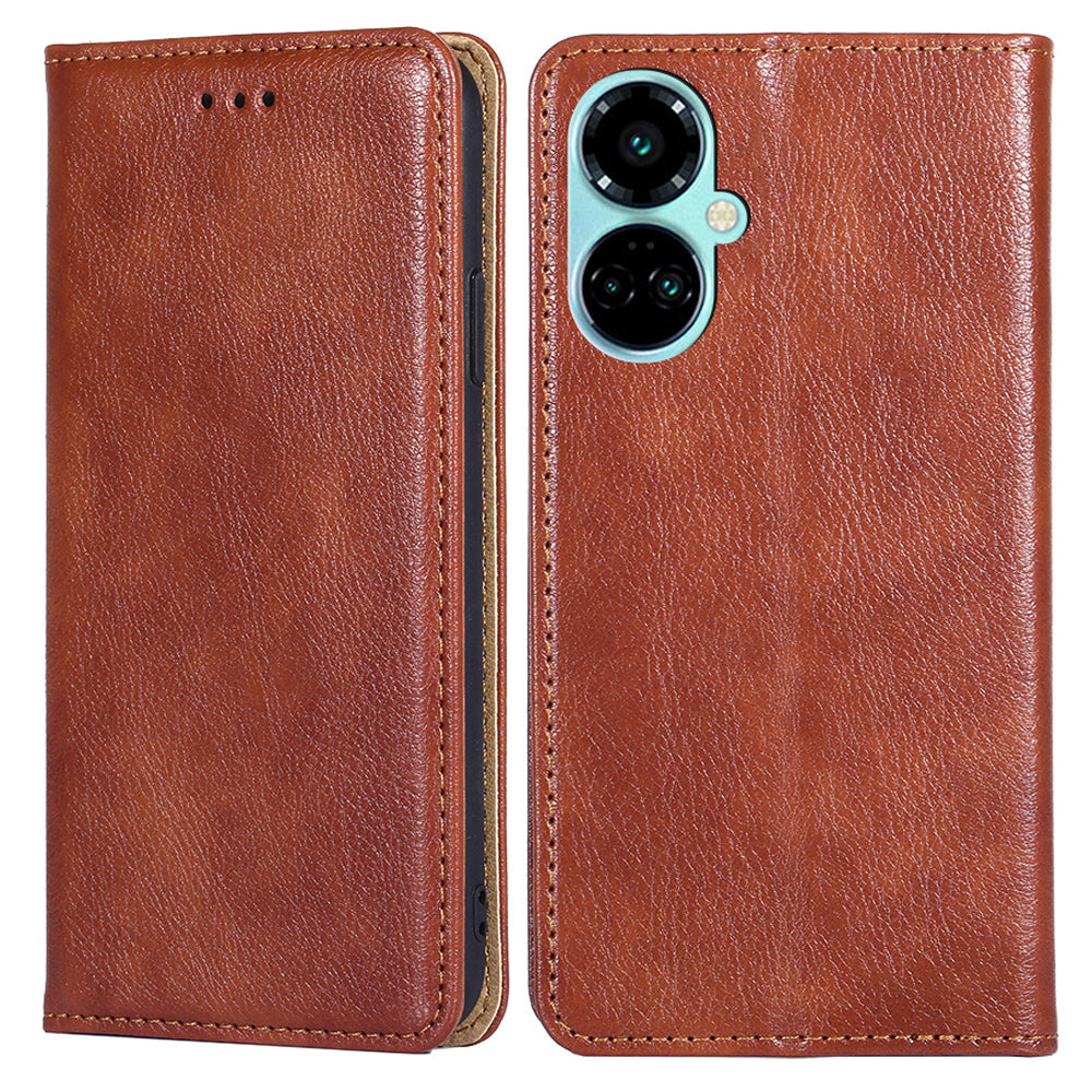 Leather Flip Case for Tecno Camon 19 4G / Camon 19 Pro 4G / 5G , Wallet Stand Magnetic Phone Cover