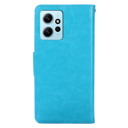 For Xiaomi Redmi Note 12 4G Leather Protective Case Anti-Fall Wallet Phone Shell with Stand