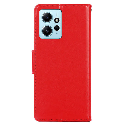 For Xiaomi Redmi Note 12 4G Leather Protective Case Anti-Fall Wallet Phone Shell with Stand