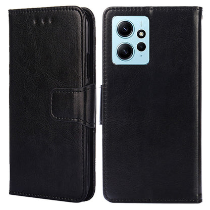 For Xiaomi Redmi Note 12 4G Leather Protective Case Anti-Fall Wallet Phone Shell with Stand
