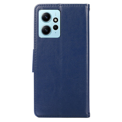 For Xiaomi Redmi Note 12 4G Leather Protective Case Anti-Fall Wallet Phone Shell with Stand