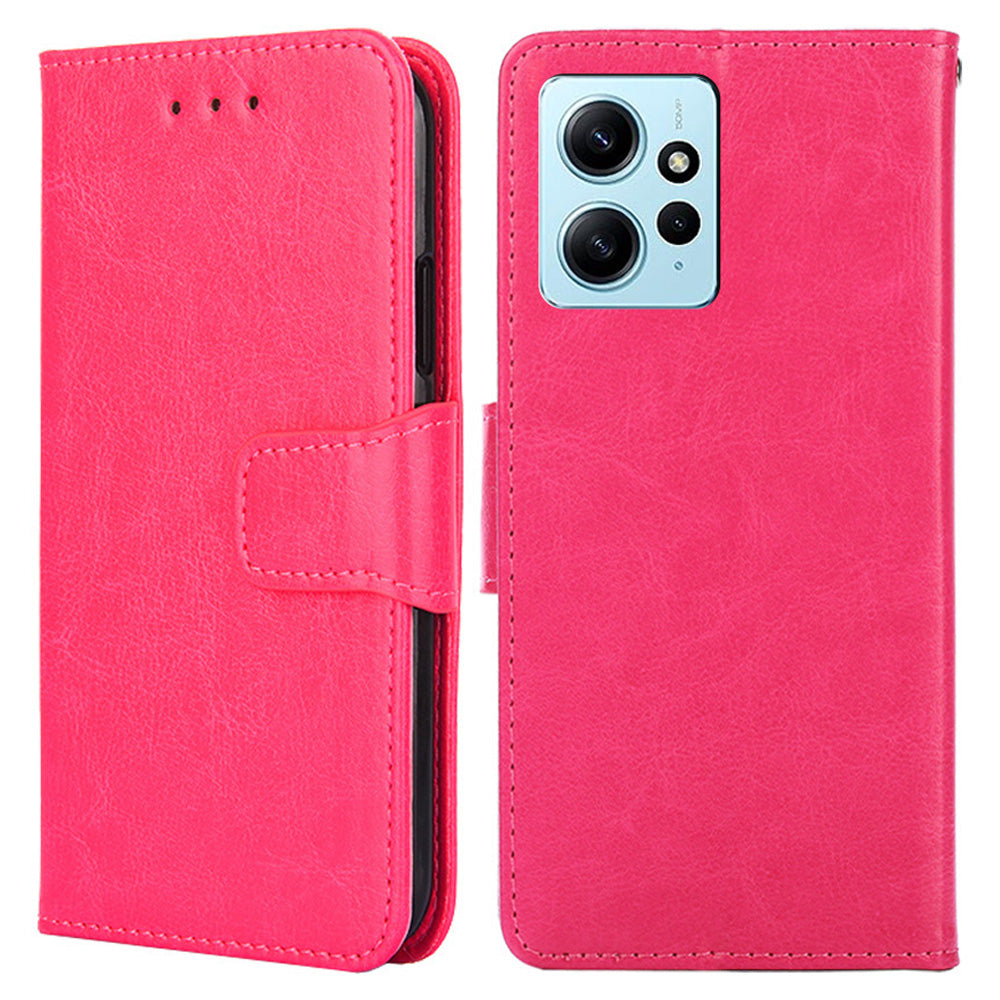 For Xiaomi Redmi Note 12 4G Leather Protective Case Anti-Fall Wallet Phone Shell with Stand