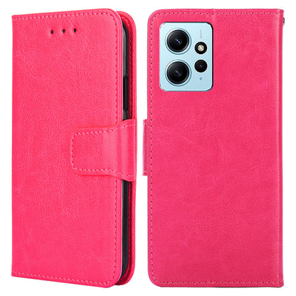 For Xiaomi Redmi Note 12 4G Leather Protective Case Anti-Fall Wallet Phone Shell with Stand