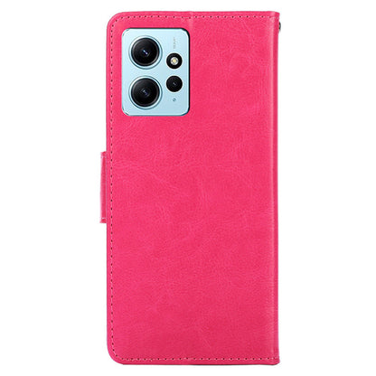 For Xiaomi Redmi Note 12 4G Leather Protective Case Anti-Fall Wallet Phone Shell with Stand