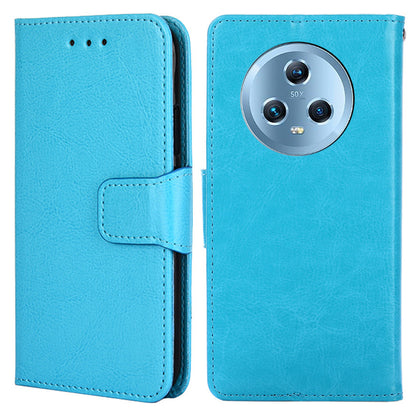 Protective Cover for Honor Magic5 , PU Leather Anti-Drop Phone Wallet Case with Stand