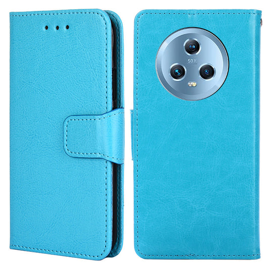 Protective Cover for Honor Magic5 , PU Leather Anti-Drop Phone Wallet Case with Stand