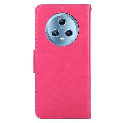 Protective Cover for Honor Magic5 , PU Leather Anti-Drop Phone Wallet Case with Stand